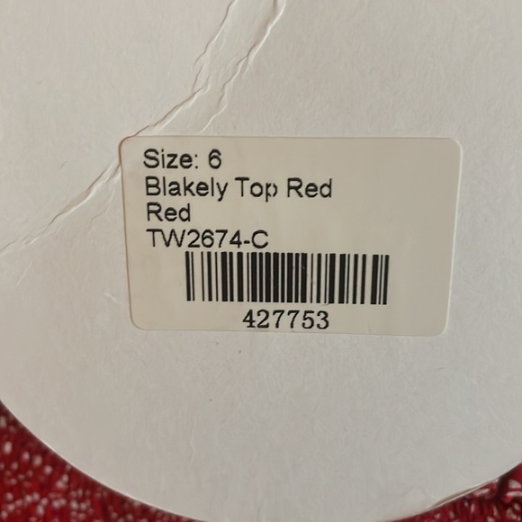 NWT Princess Polly Blakey Top Red/ White Flowers 💮 - Picture 5 of 7